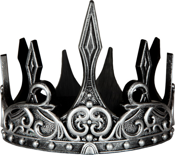 Creative Education Costume Couronne médiévale, Argent et Noir 771877115608