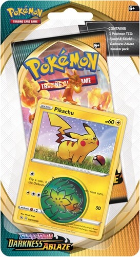 nintendo Pokémon Sword and Shield 3 Darkness Ablaze Pikachu blister (1 Booster, 1 Foil Promo Card, Poké coin) *