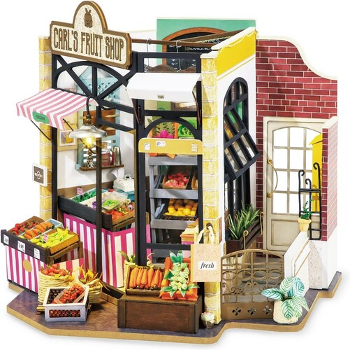 Robotime Mini maison à construire - Carl's Fruit Shop 6946785113136