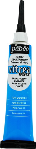 pébéo Peinture pour verre vitrea 160 relief turquoise 63 3167861140638