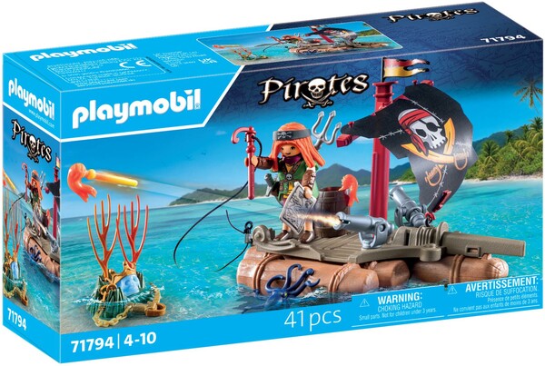 Playmobil Playmobil 71794 Pirate avec radeau flottant, canons et tresor 4008789717948
