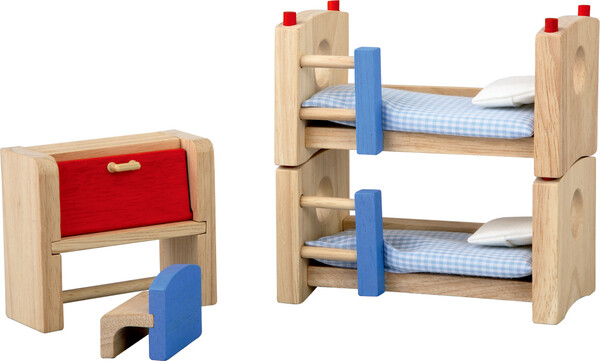 PlanToys Meubles de maison de poupée chambre d'enfant en bois 8854740073044