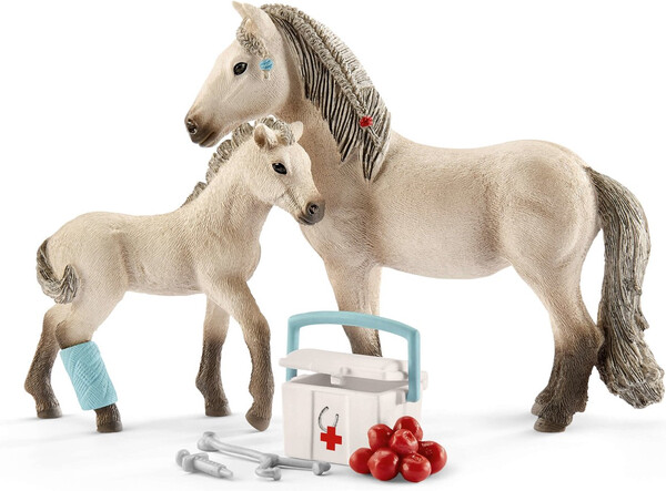 Schleich Schleich 42430 Kit de secours d'Horse Club Hannah avec jument islandaise et poulain 4059433573656