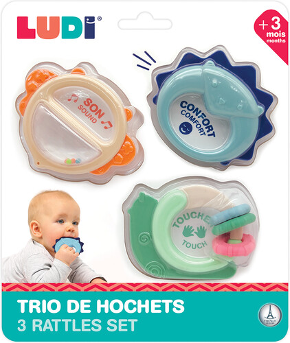 LUDI Ensemble de hochets 3 pièces 3550833301128
