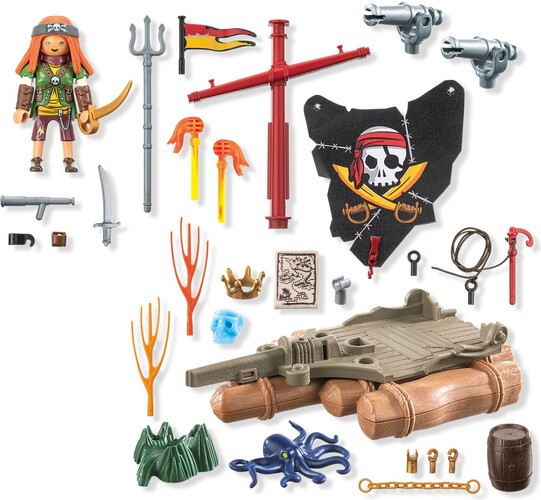Playmobil Playmobil 71794 Pirate avec radeau flottant, canons et tresor 4008789717948