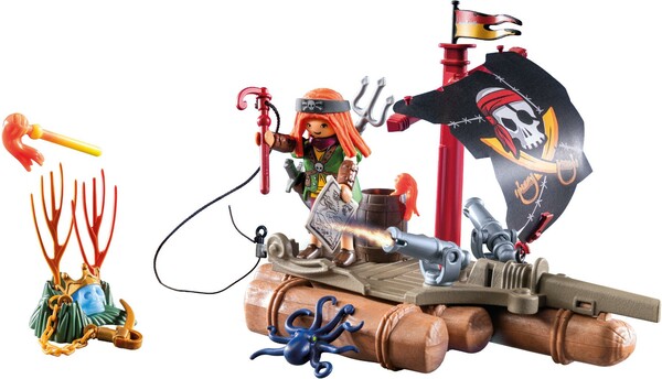 Playmobil Playmobil 71794 Pirate avec radeau flottant, canons et tresor 4008789717948