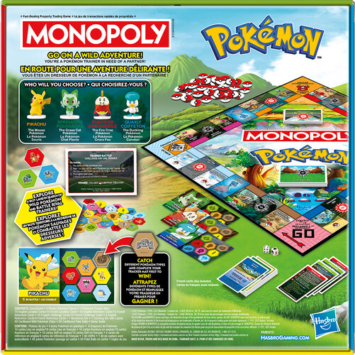 Hasbro jeu monopoly pokémon 195166288529