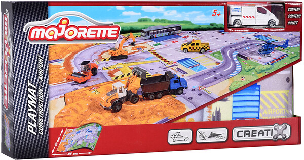 Majorette Majorette Creatix tapis de jeu routes construction / aéroport 51x96cm *