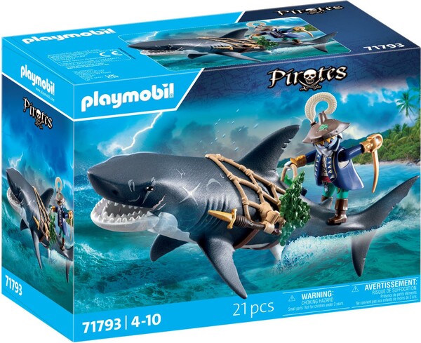 Playmobil Playmobil 71793 Pirate et requin géant avec machoire articulée 4008789717931