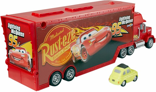 Mattel Les Bagnoles 3 Mack transporteur de voitures, voiture Luigi (Cars 3) 887961406931