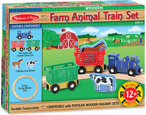 Melissa & Doug Train en bois animaux de ferme Melissa & Doug 644 000772006446