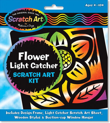 Melissa & Doug Cartes à gratter Scratch Art attrape-lumière fleur (cartes à gratter) Melissa & Doug 5888 000772158886