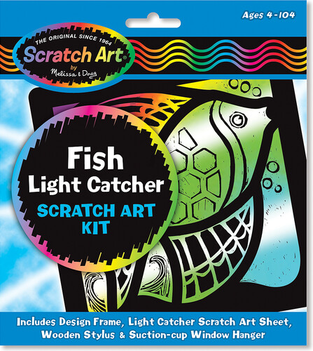 Melissa & Doug Cartes à gratter Scratch Art attrape-lumière poisson (cartes à gratter) Melissa & Doug 5889 000772058896