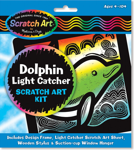 Melissa & Doug Cartes à gratter Scratch Art attrape-lumière dauphin (cartes à gratter) Melissa & Doug 5890 000772058902