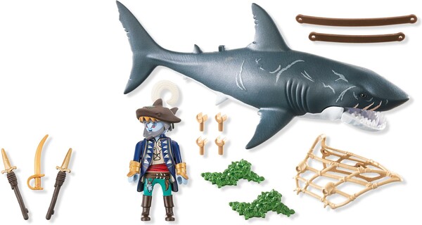 Playmobil Playmobil 71793 Pirate et requin géant avec machoire articulée 4008789717931