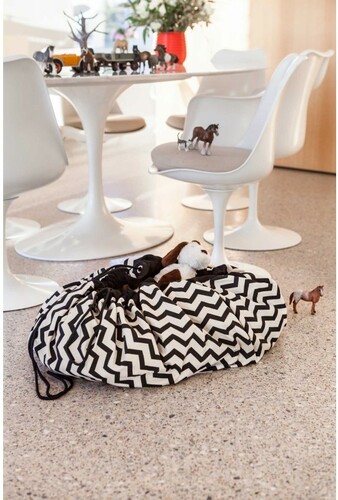 Play & Go Sac à jouets motif zig zag noir 5901121400333