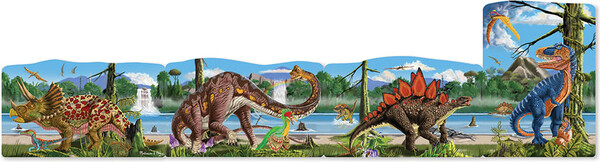 Melissa & Doug Casse-tête plancher 24x4 dinosaures à connecter, apatosaure, tyrannosaure (T. rex), stégosaure, tricératops Melissa & Doug 8914 000772089142