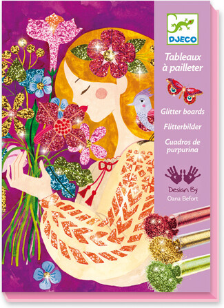 Djeco Tableau à pailleter le parfum des fleurs (fr/en) 3070900095083