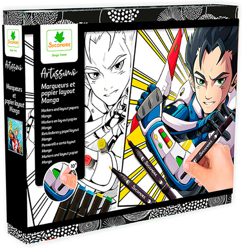 Sycomore Artissimo - 10 tableaux - marqueurs et papiers layout manga héro 3517130012546