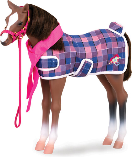 Poupées Our Generation Cheval OG - Poulain Quarter crinière brune 30 cm pour poupée de 46 cm 062243252660