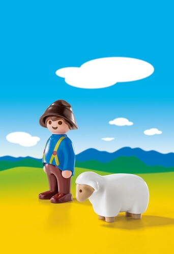 Playmobil Playmobil 6974 1.2.3 Gardien avec mouton 4008789069740