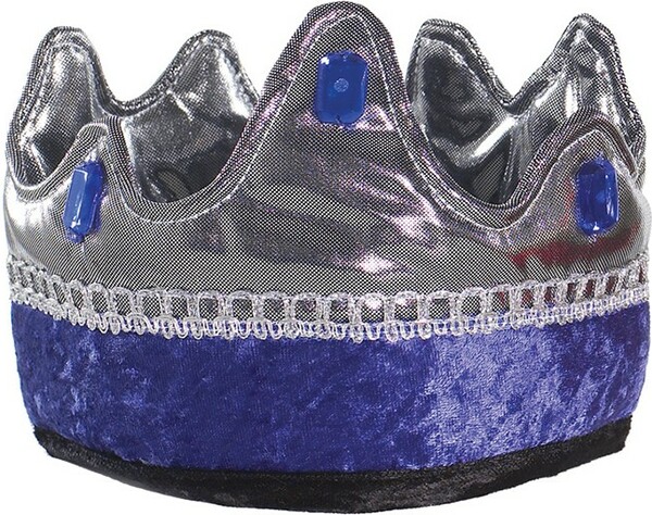Creative Education Costume couronne de roi argent et bleue 771877114601