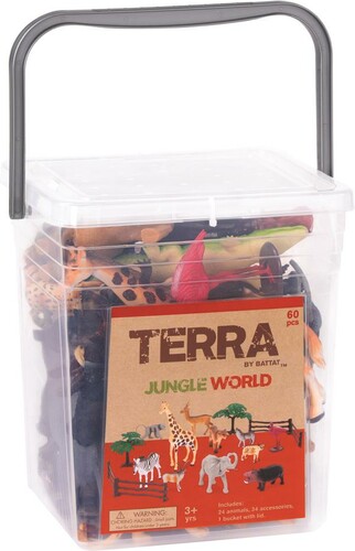 Terra Terra Le monde de la Jungle en seau, 60pcs 062243332683