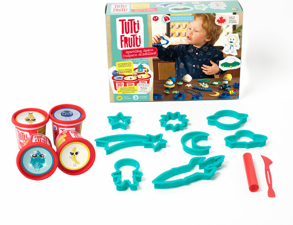 Tutti Frutti Pâte à modeler scintillant ensemble espace boîte medium (fr/en) 061404150784