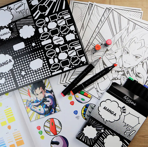 Sycomore Artissimo - 10 tableaux - marqueurs et papiers layout manga héro 3517130012546