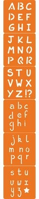 Avenue Mandarine 6 pochoirs '' alphabet '' 3065500424500