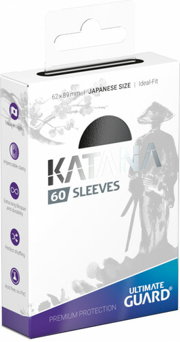 ultimate guard Protecteurs de cartes JAPANESE Katana ideal-fit 60ct noir 62x89mm 4056133014885