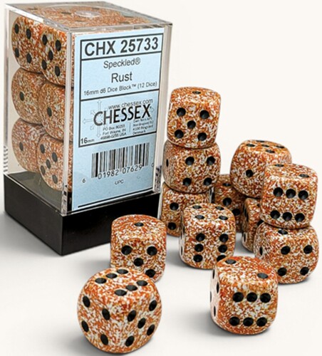 Chessex Dés 12d6 16mm Speckled rust 601982076290