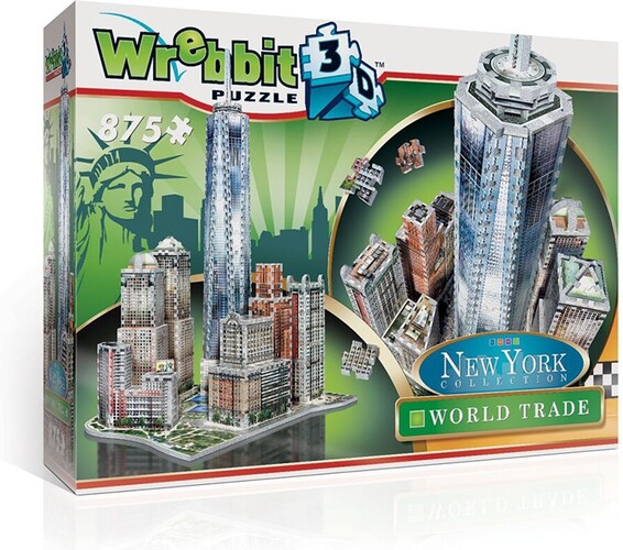 Wrebbit Casse-tête 3D New York Collection DownTown World Trade Center, États-Unis (875pcs) 665541020124