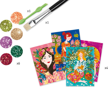 Djeco Tableau à pailleter le parfum des fleurs (fr/en) 3070900095083
