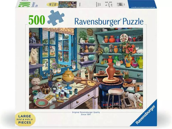 Ravensburger Casse-tête 500 large Pottery Studio Sanctuary 4005555013570