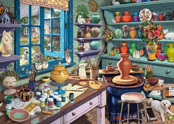 Ravensburger Casse-tête 500 large Pottery Studio Sanctuary 4005555013570