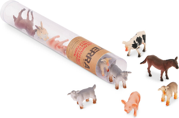 Terra terra - tube 10 pièces animaux de la ferme 4-8 cm en tube 062243499416