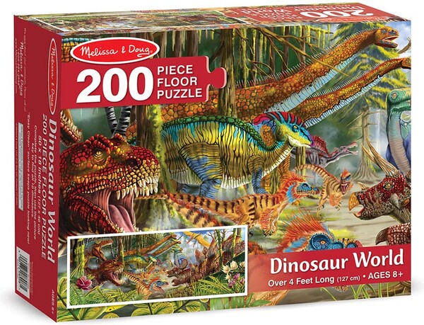 Melissa & Doug Casse-tête plancher 200 le monde des dinosaures 50x18" Melissa & Doug 8908 000772189088