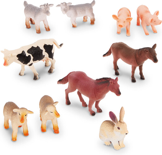 Terra terra - tube 10 pièces animaux de la ferme 4-8 cm en tube 062243499416