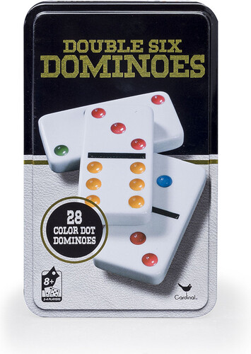 Spin Master Domino couleur double 6 boîte métal 778988636008