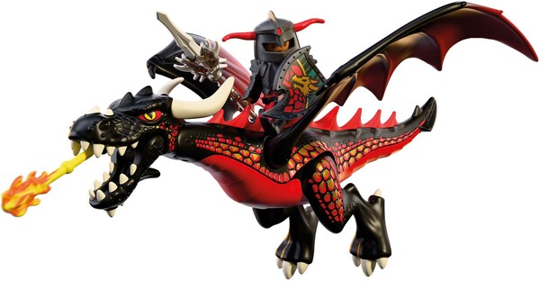 Playmobil Playmobil 72114 Dragon noir & chevalier 4008789721143