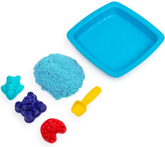 Kinetic Sand Kinetic Sand bac et moules à sable bleu (sable cinétique) 778988181362