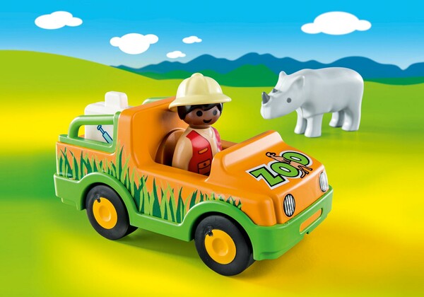 Playmobil Playmobil 70182 1.2.3 Vétérinaire avec véhicule et rhinocéros 4008789701824