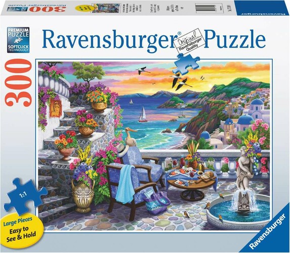 Ravensburger Casse-tête 300 XXL Coucher de soleil à Santorini 4005556171309