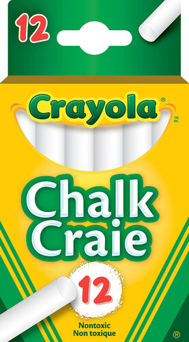 Crayola 12 Craies blanches 063652031204