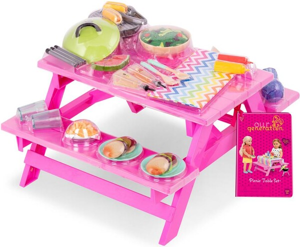 Poupées Our Generation Accessoires OG - Table de pique-nique "Picnic Table" pour poupée de 46 cm 062243428140