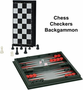 Wood Expressions Jeu d'échecs, backgammon / jacquet et dames magnétique pliant (en) 658956615085