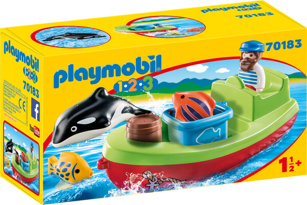 Playmobil Playmobil 70183 1.2.3 Bateau et pêcheur 4008789701831