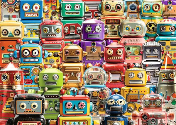 Ravensburger Casse-tête 500 Large Retro Robots 4005555013310