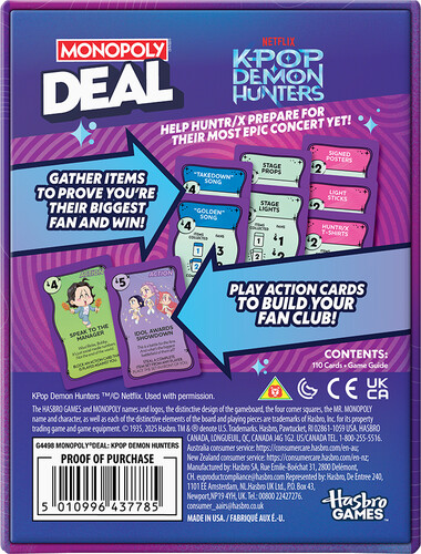 Hasbro Monopoly Deal K-Pop Demon Hunters (fr/en) 195166347448